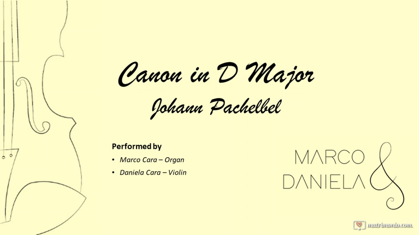 Canone Pachelbel - organo e violino