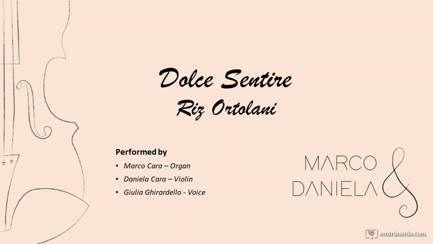 Dolce sentire - organo violino e voce