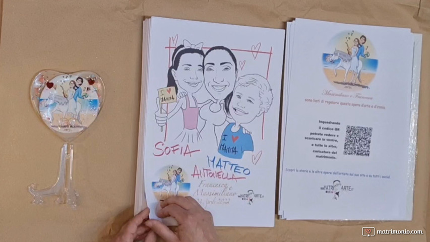 250 caricature per bomboniera matrimonio fatte da yatri 