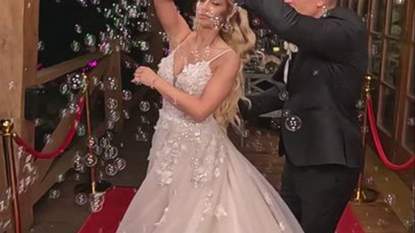 Matrimonio tra bolle di sapone