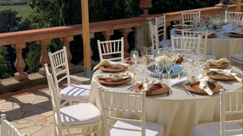 Wedding reception on the terrace