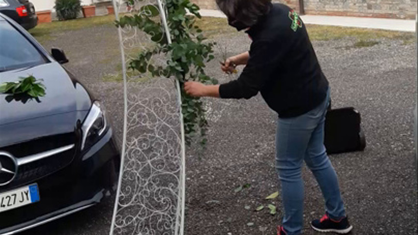 Allestimento arco per rito civile