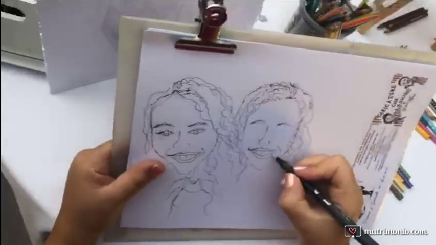 Caricature in diretta, caricaturista e ritrattista