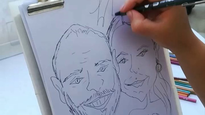 Caricaturista ritrattista matrimonio