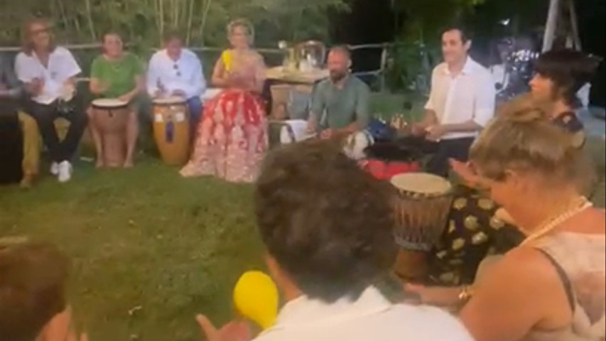 Drum Circle in the night