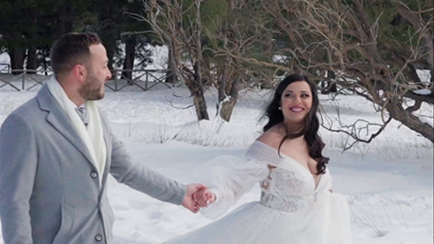 Snowy Etna Wedding