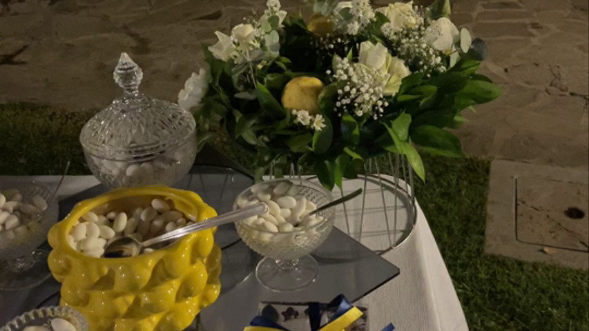Allestimento confetti e bomboniere