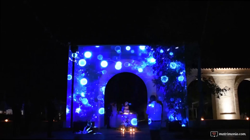 Video mapping su arco